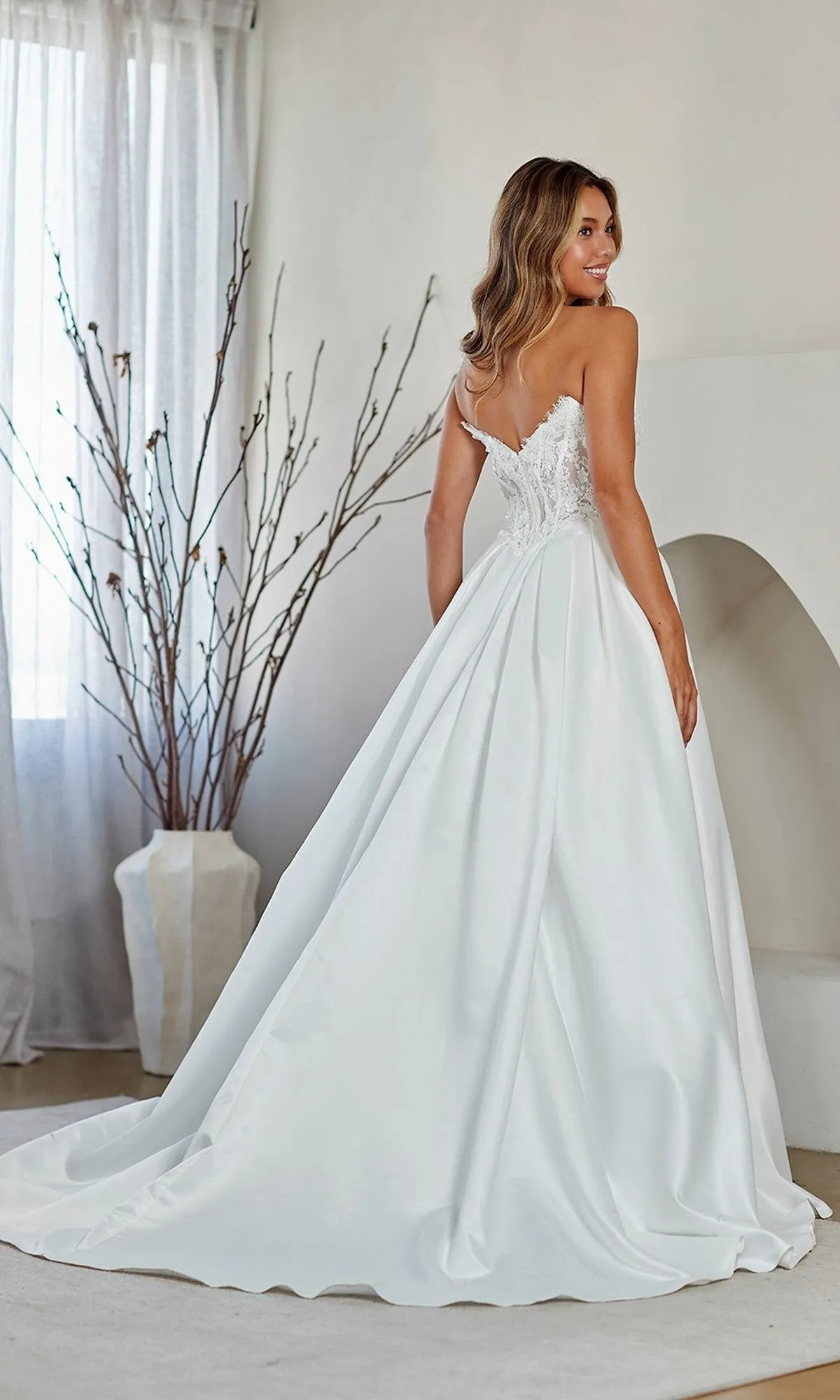 Strapless White Prom Gown: Amelia Couture 2089 sold by PromGirl product image thumbnail 2