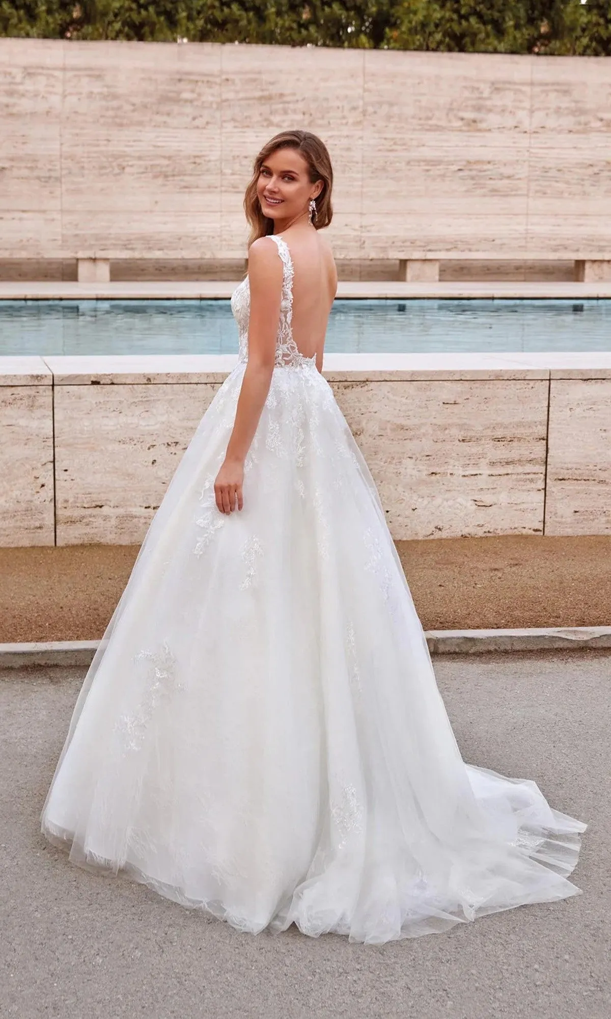 Long White Dress: Alyce 7039 sold by PromGirl product image thumbnail 4