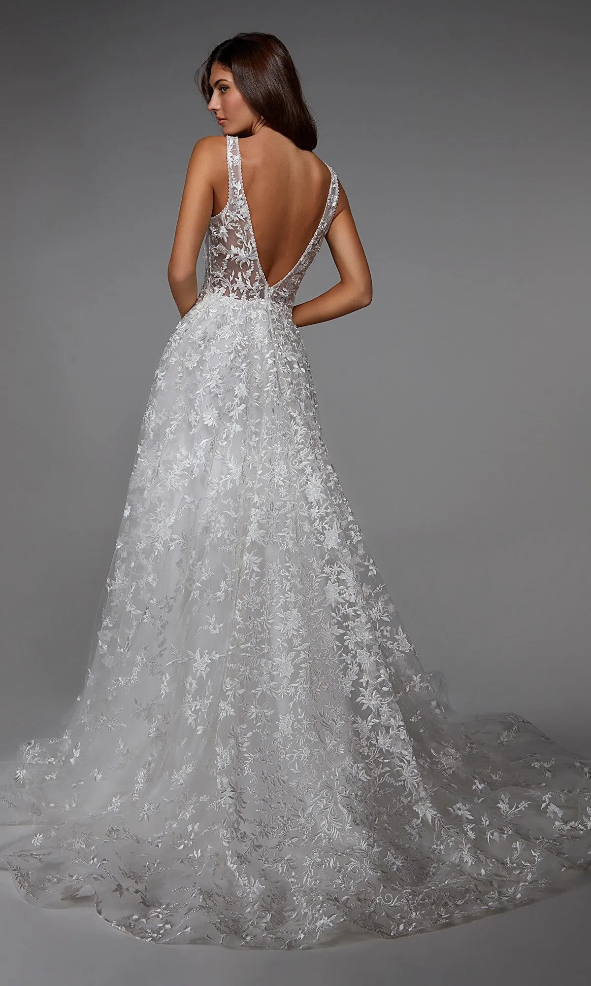 Long White Dress: Alyce 7037 sold by PromGirl product image thumbnail 2