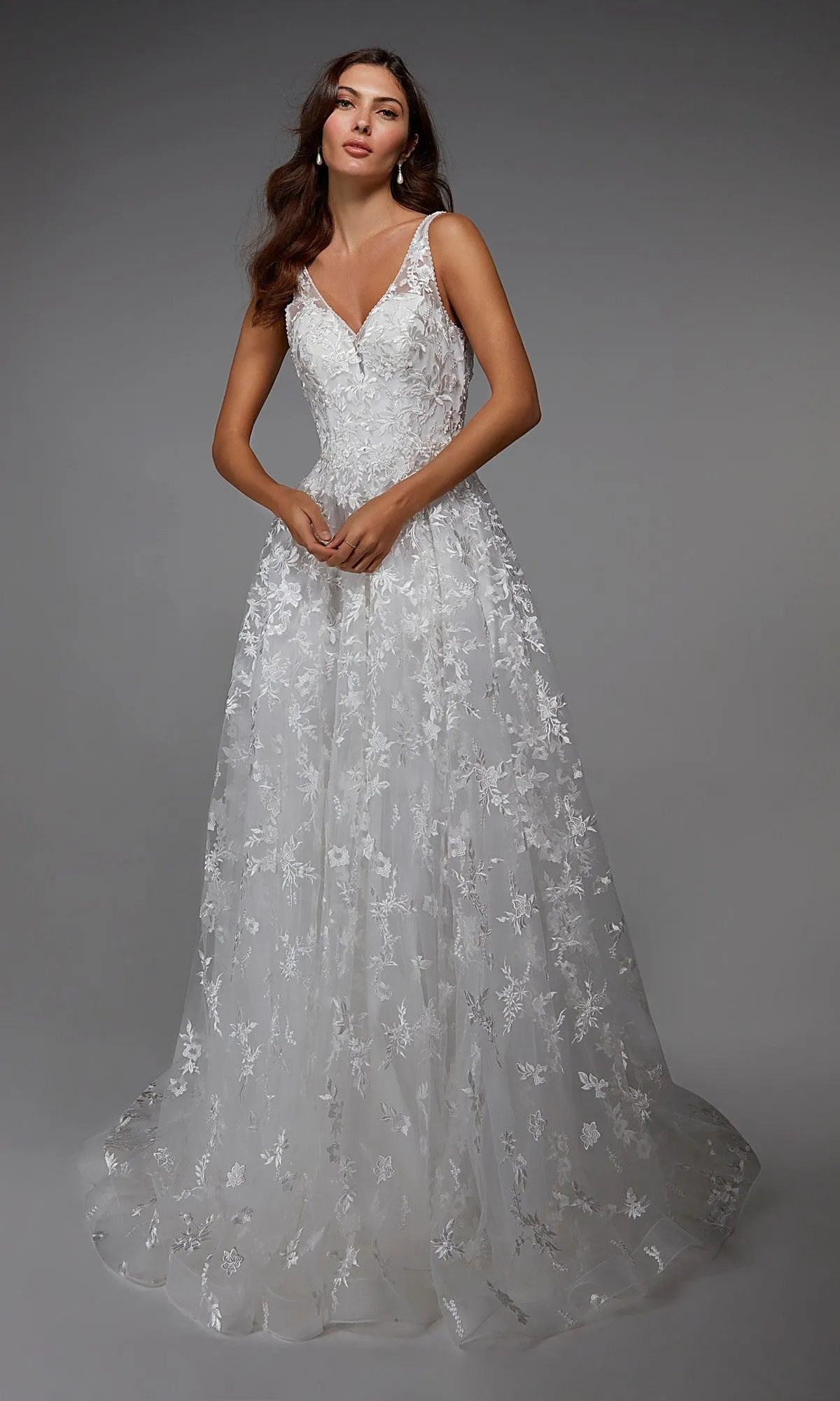 Long White Dress: Alyce 7037 sold by PromGirl product image thumbnail 3