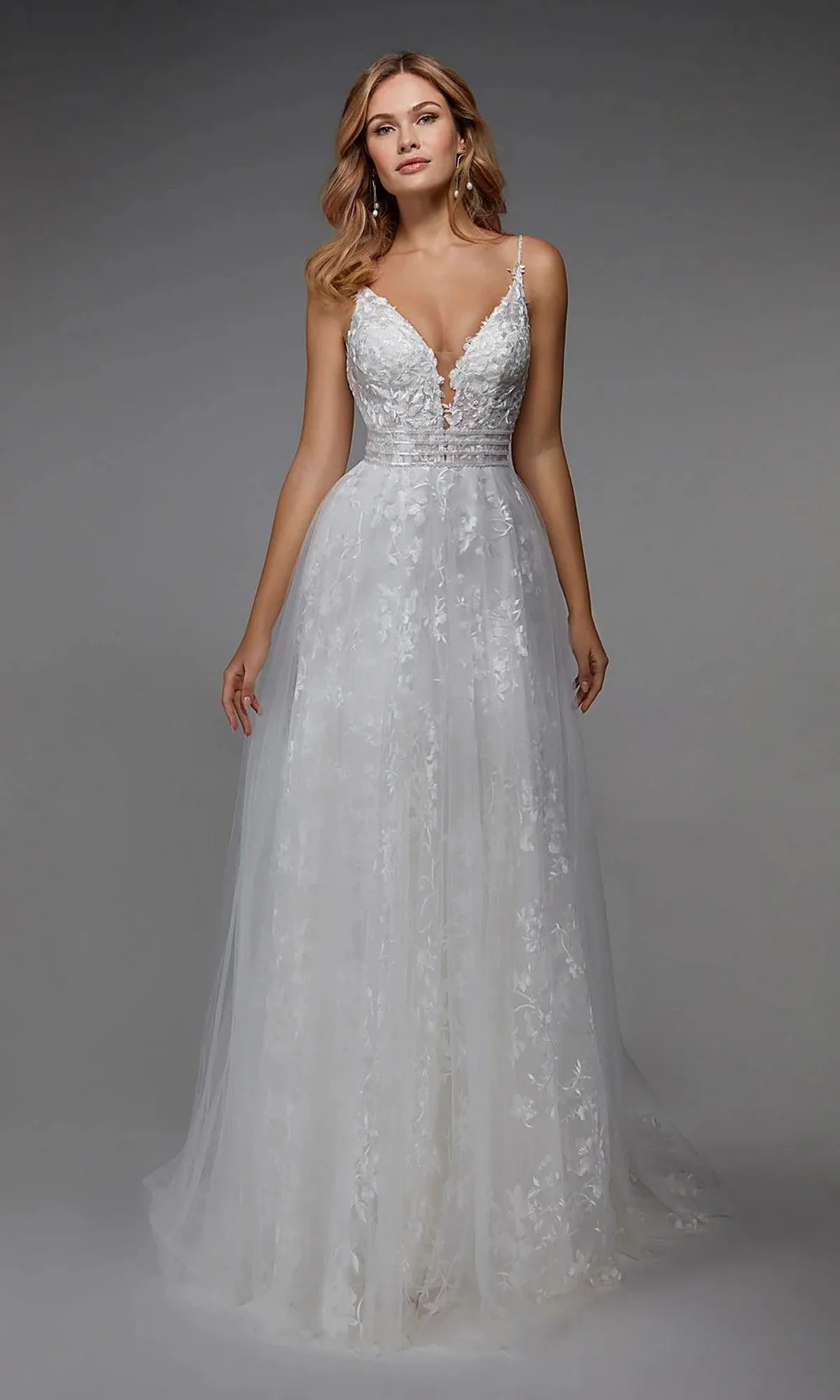 Long White Dress: Alyce 7036 sold by PromGirl product image thumbnail 4