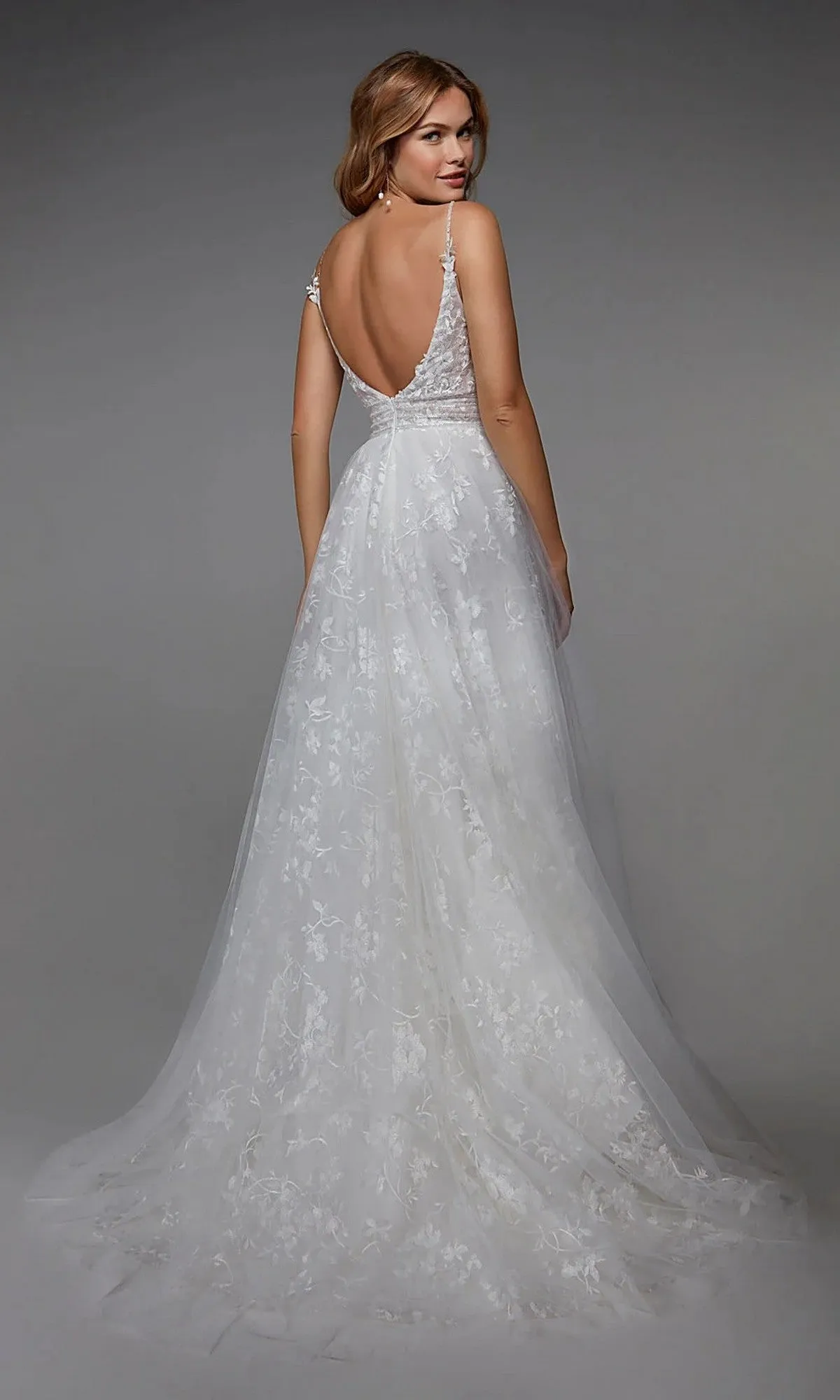Long White Dress: Alyce 7036 sold by PromGirl product image thumbnail 5