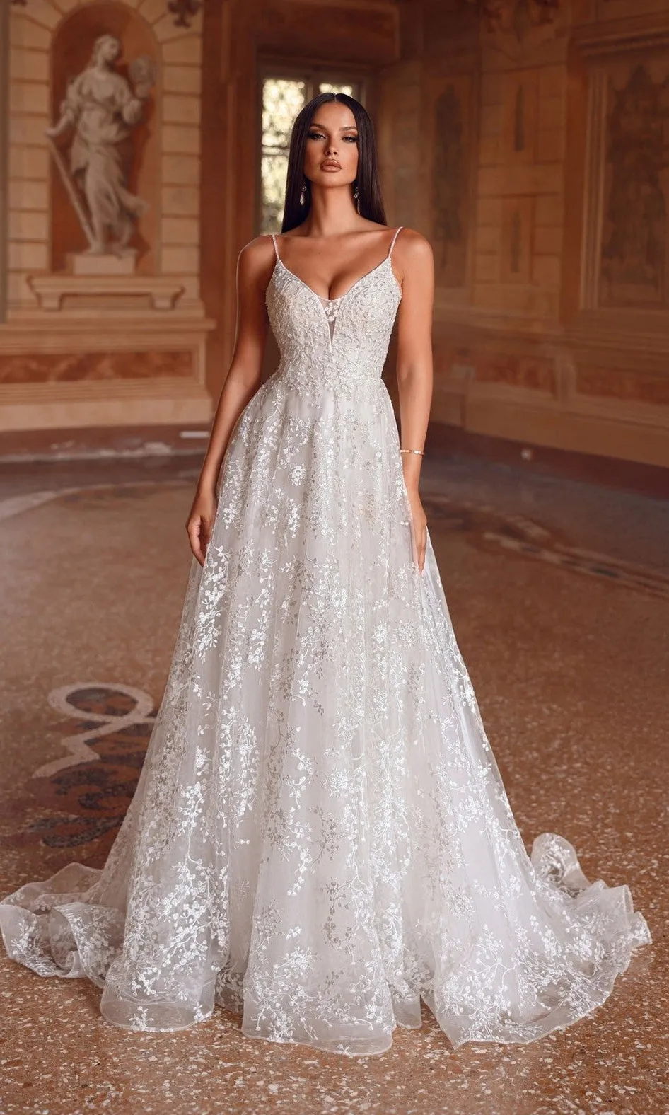 Long Wedding Dress: Alyce 7121 sold by PromGirl
