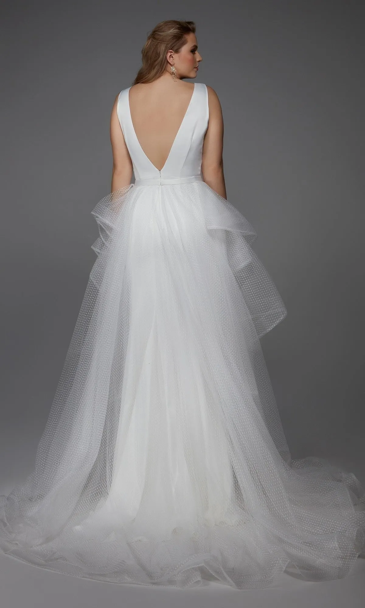 Long White Dress: Alyce 7019 sold by PromGirl product image thumbnail 2