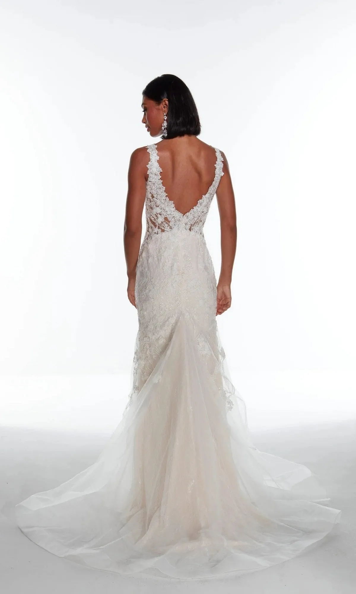 Long White Dress: Alyce 7017 sold by PromGirl product image thumbnail 4