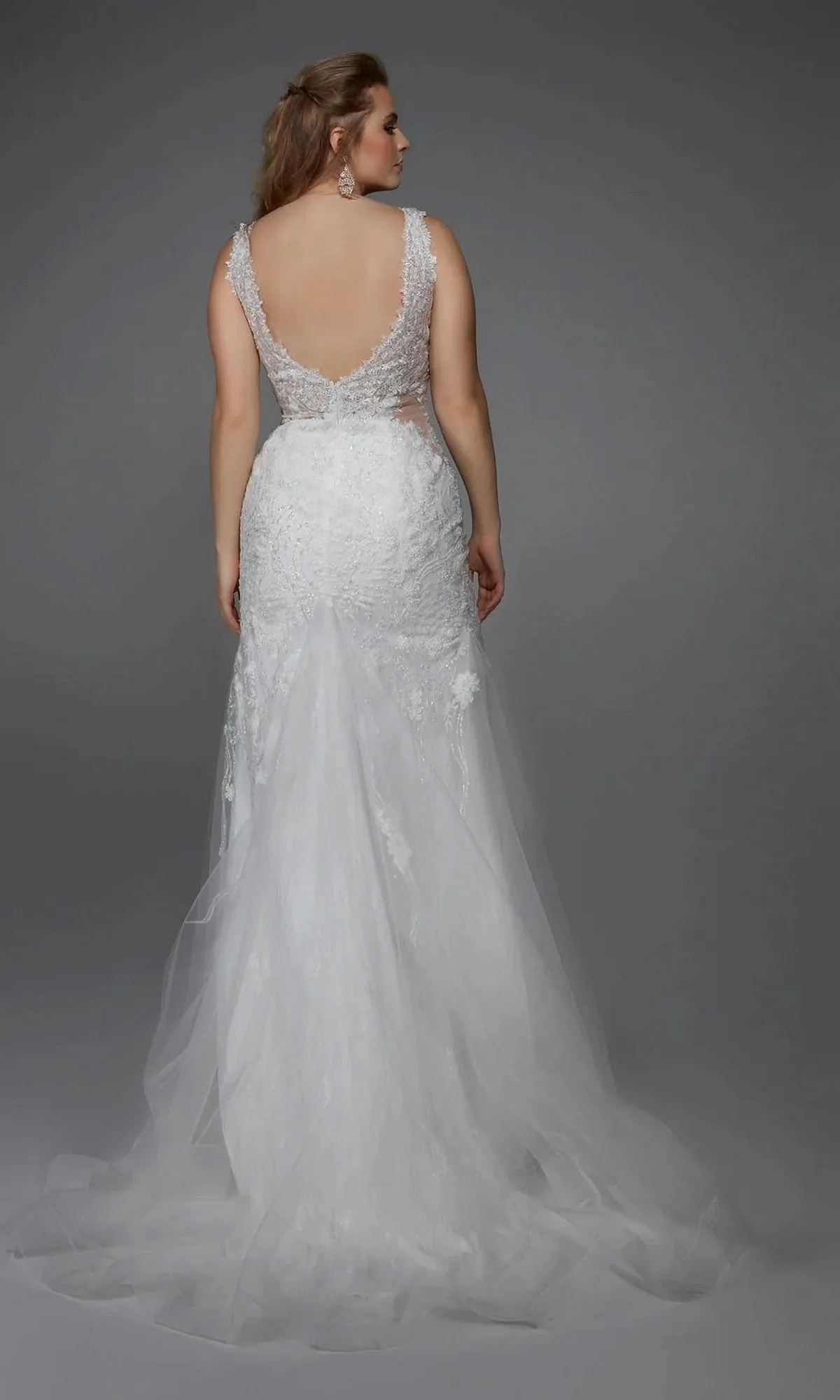 Long White Dress: Alyce 7017 sold by PromGirl product image thumbnail 2