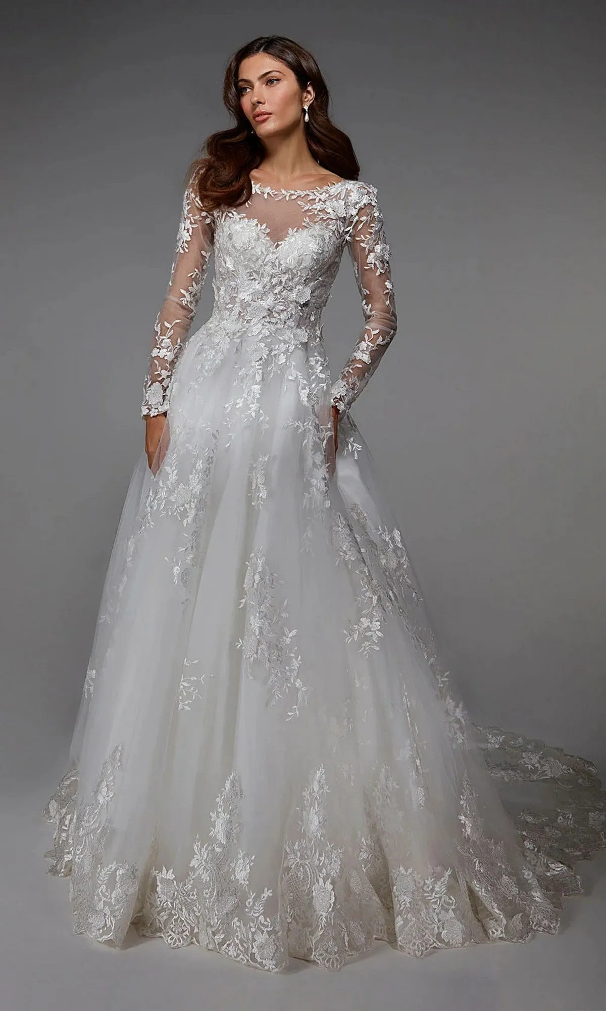 Long White Dress: Alyce 7046 sold by PromGirl product image thumbnail 3