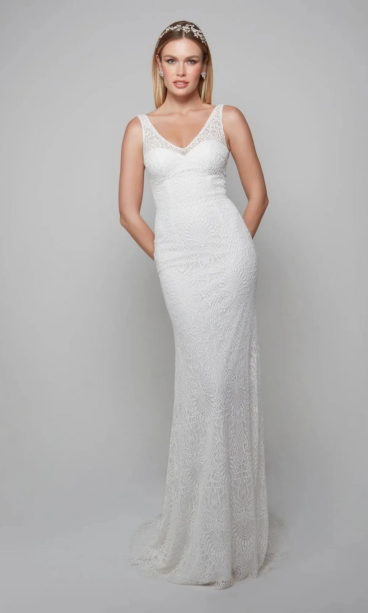 Long White Dress: Alyce 7075 sold by PromGirl product image thumbnail 3
