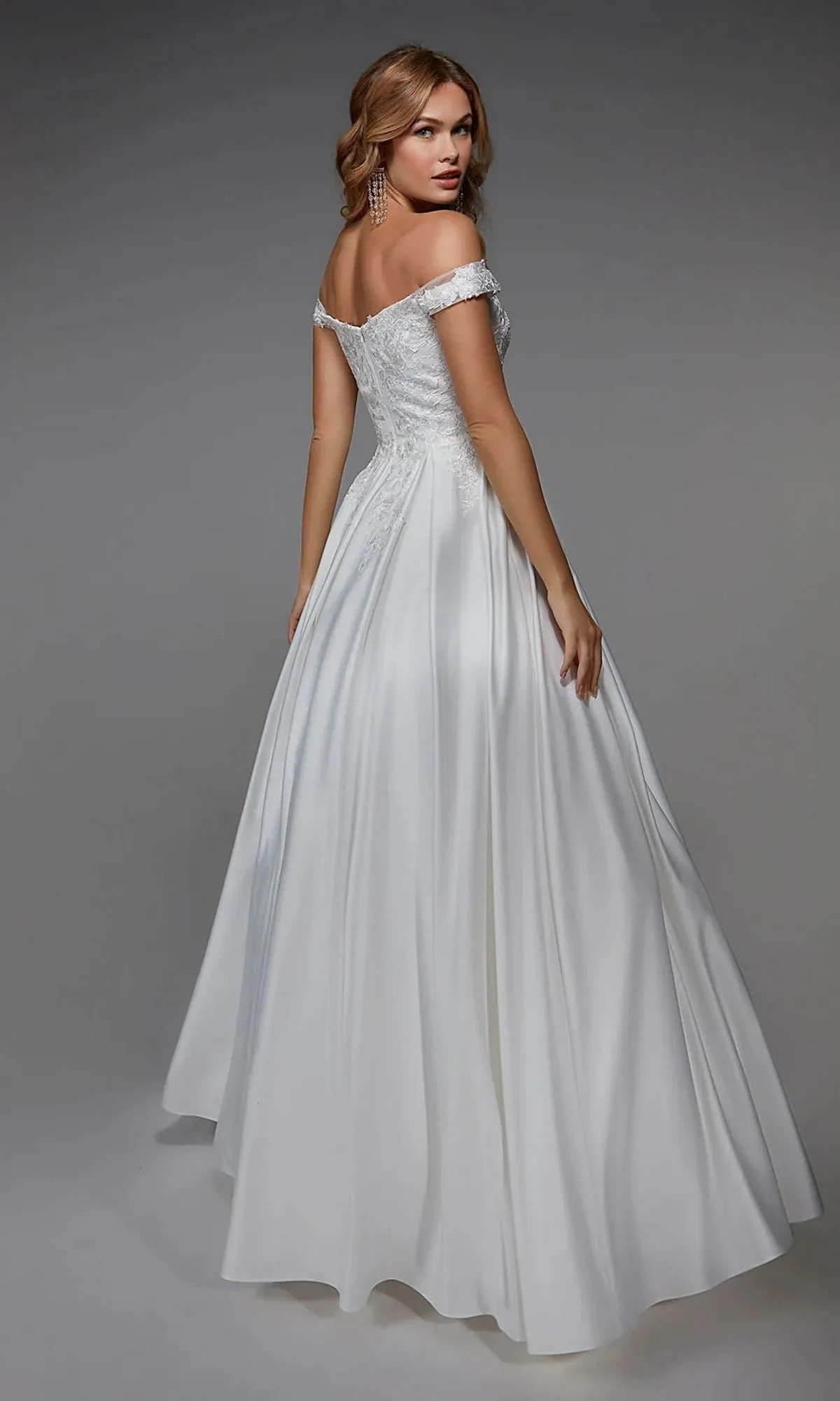 Long White Dress: Alyce 7034 sold by PromGirl product image thumbnail 2