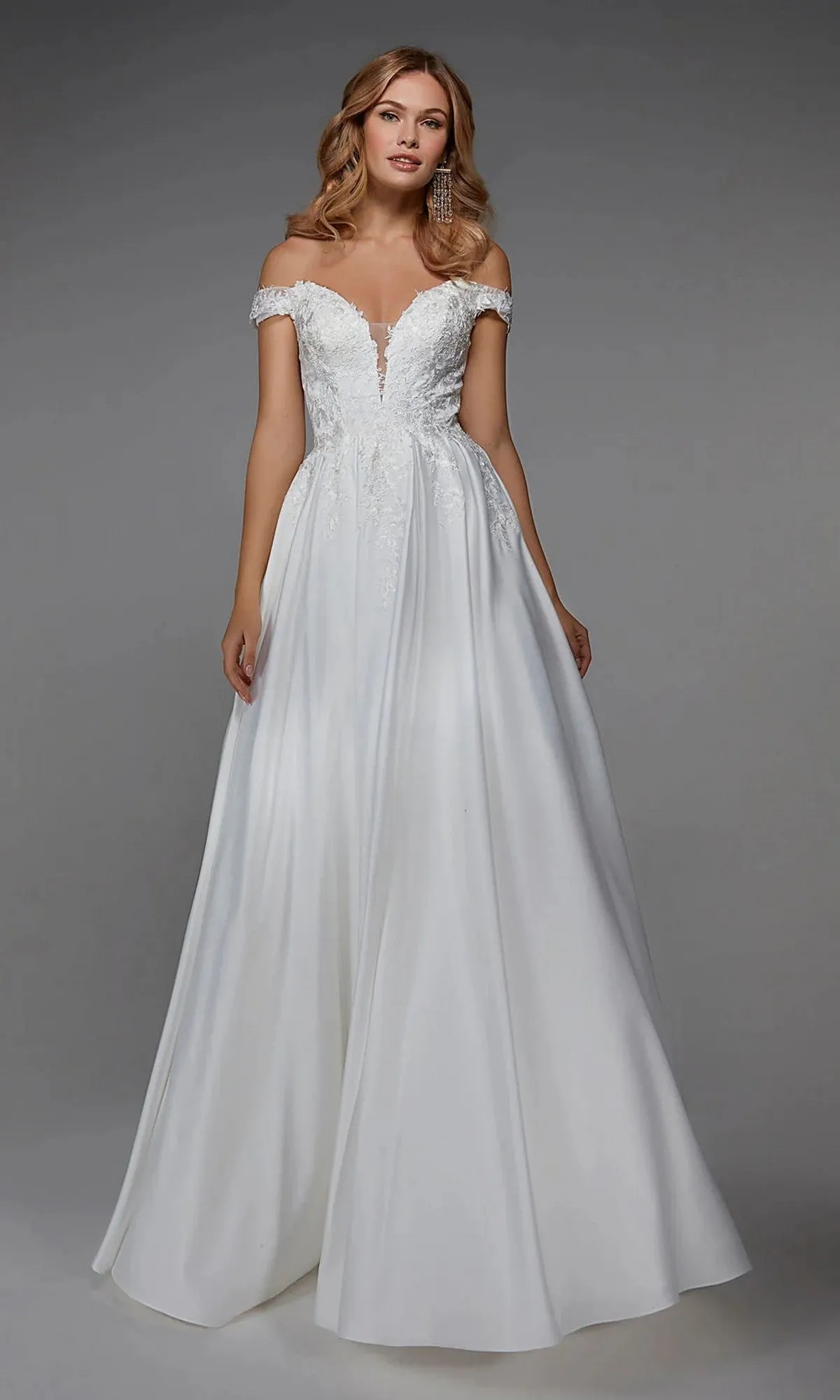 Long White Dress: Alyce 7034 sold by PromGirl product image thumbnail 3