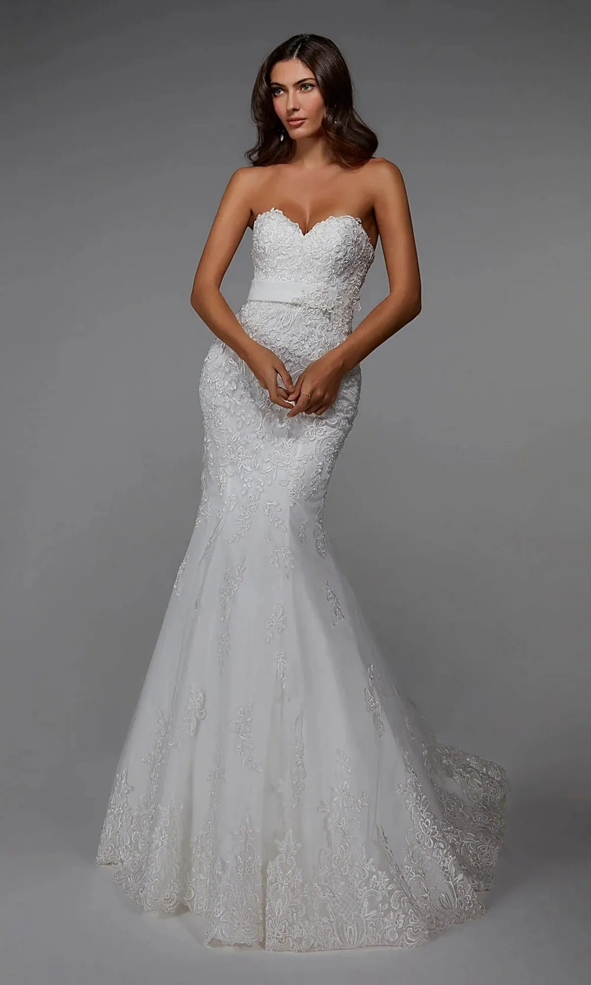 Long Wedding Dress: Alyce 7032 sold by PromGirl