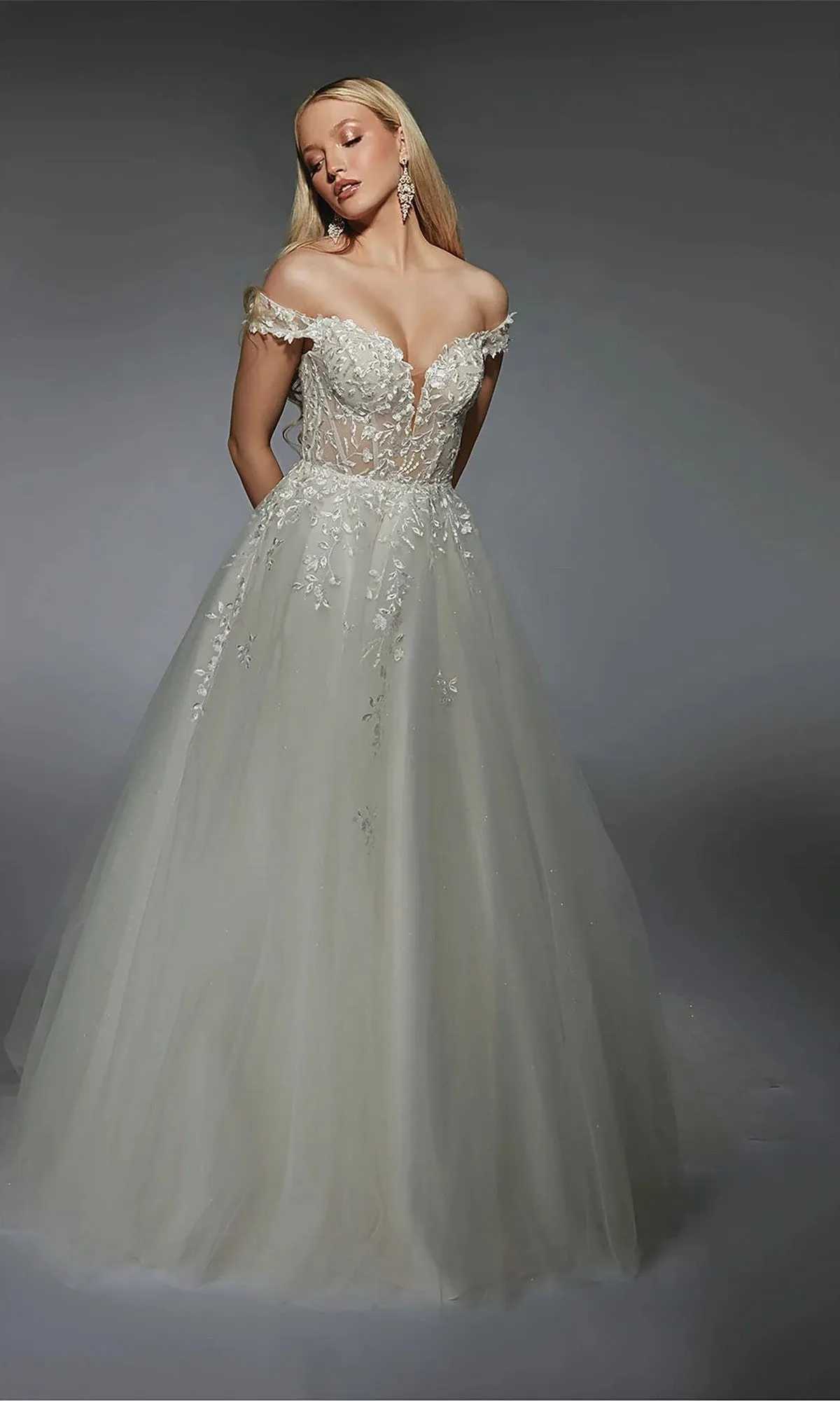 Long White Dress: Alyce 7129 sold by PromGirl product image thumbnail 3