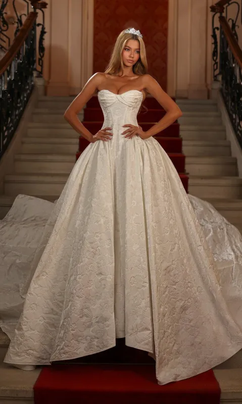 Long White Dress: Alyce 7164 made by Alyce Paris