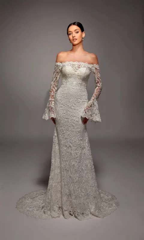 Long White Dress: Alyce 7156 made by Alyce Paris
