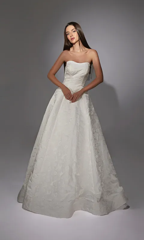 Long White Dress: Alyce 7155 made by Alyce Paris