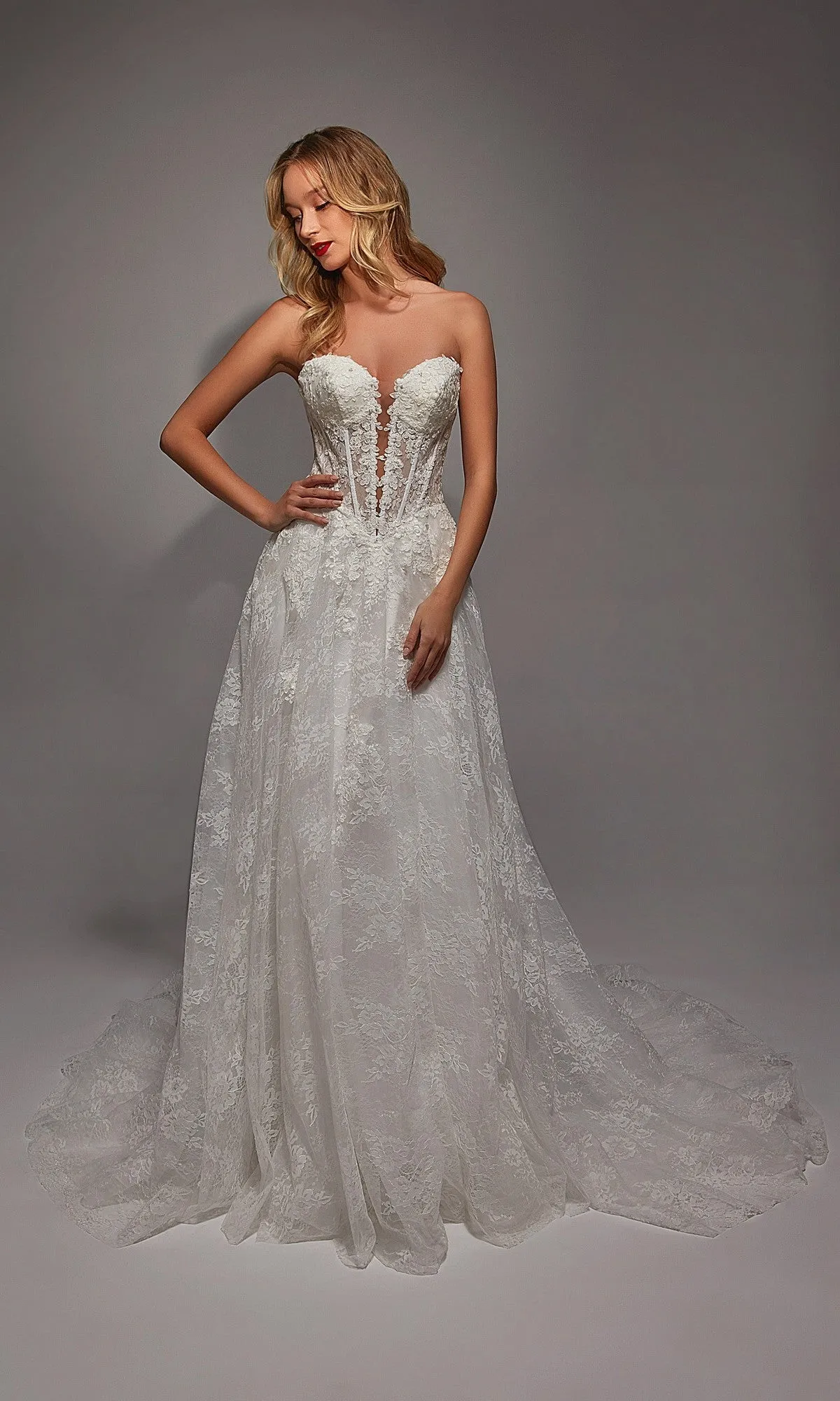 Long White Dress: Alyce 7154 sold by PromGirl product image thumbnail 3