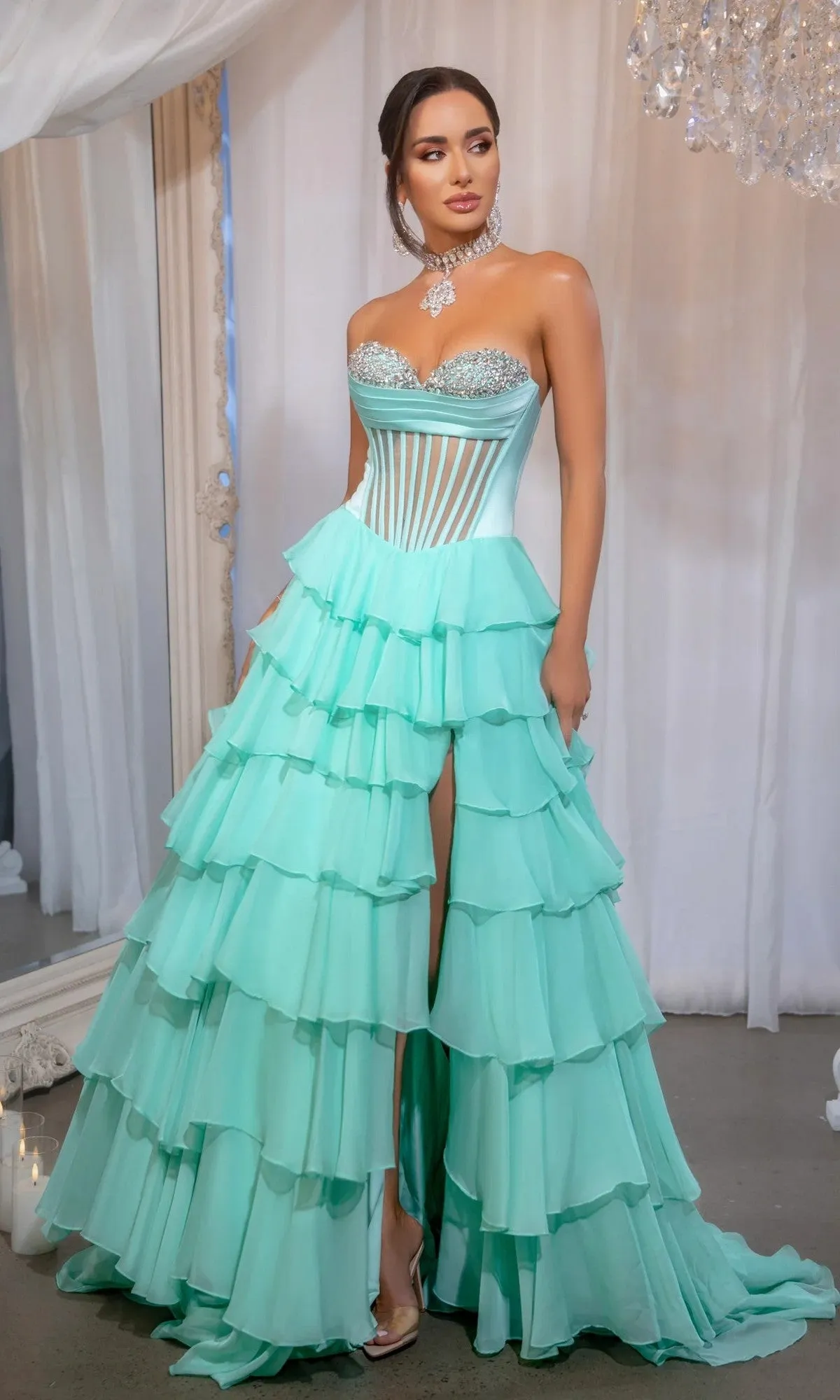 Long Prom Dress: Portia and Scarlett PS25961 sold by PromGirl product image thumbnail 4
