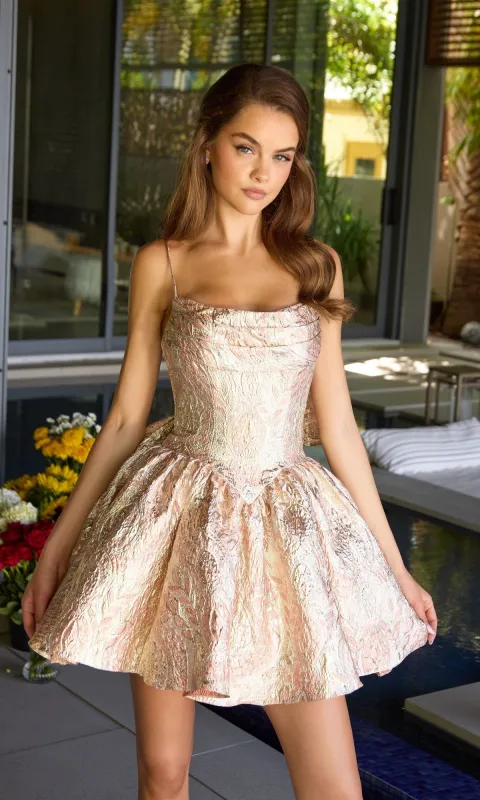 Short Homecoming Dress: Ava Presley 42415 made by PromGirl