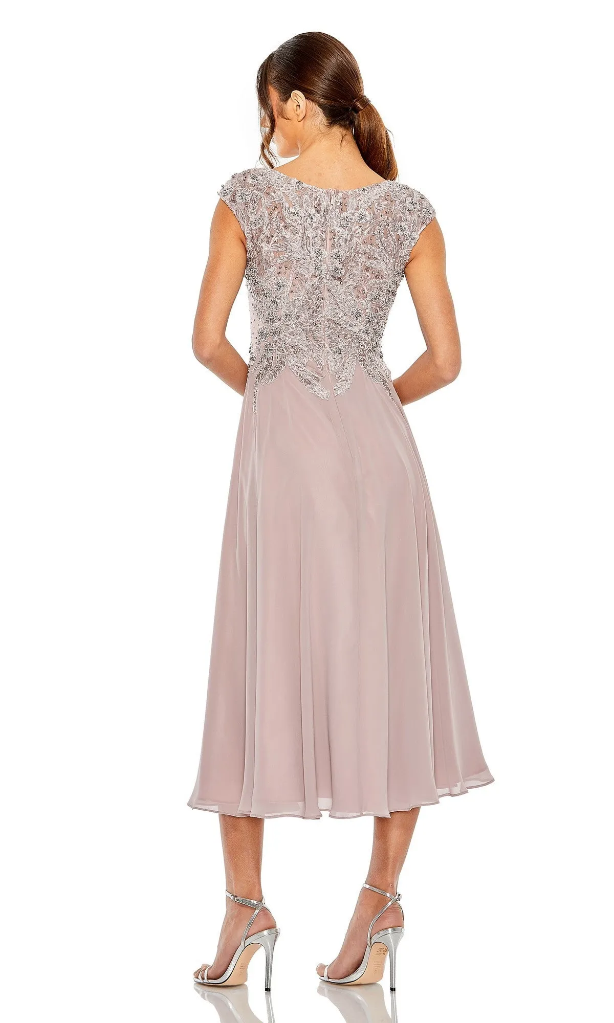 Midi Wedding Guest Dress: Mac Duggal 20492 sold by PromGirl product image thumbnail 2