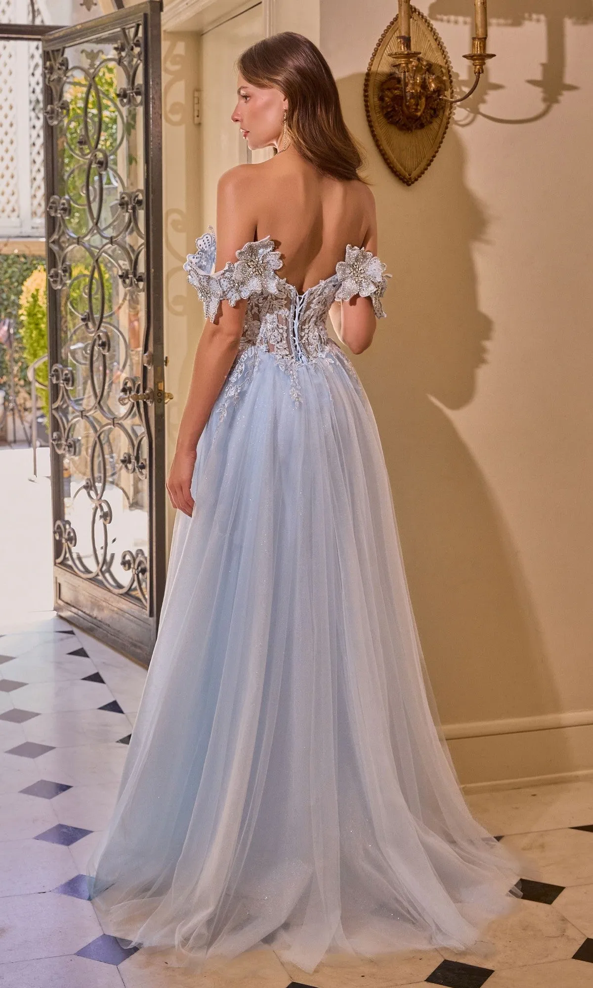 Off-Shoulder A-Line Prom Gown: Andrea & Leo A1512 sold by PromGirl product image thumbnail 2