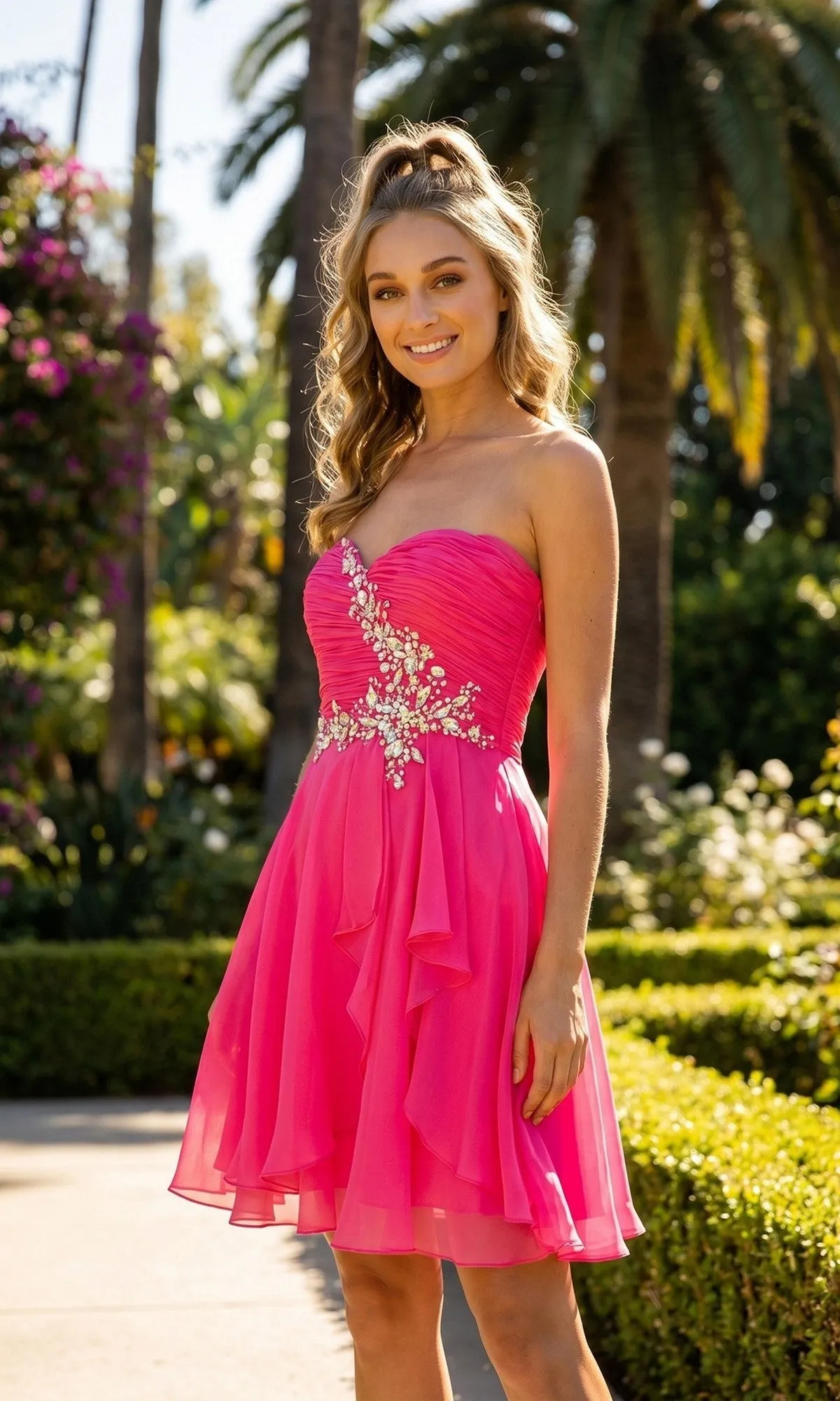 Strapless Sweetheart Mini Hoco Dress: Juliet 741 sold by PromGirl product image thumbnail 3