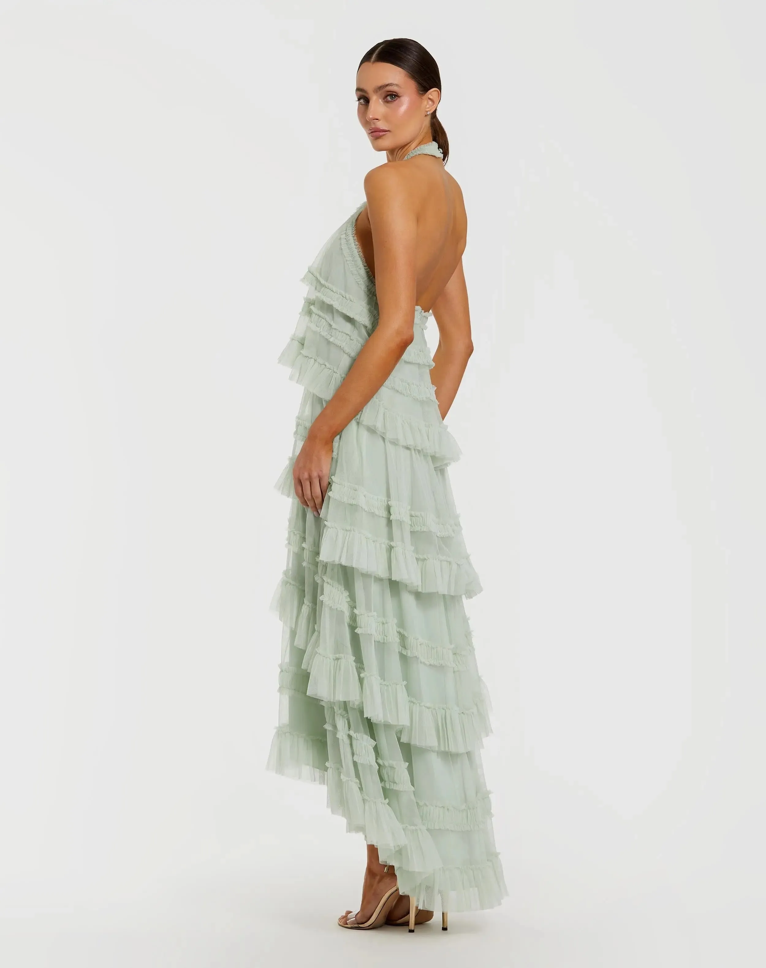 High-Low Halter Party Dress: Mac Duggal 8276 sold by PromGirl product image thumbnail 5
