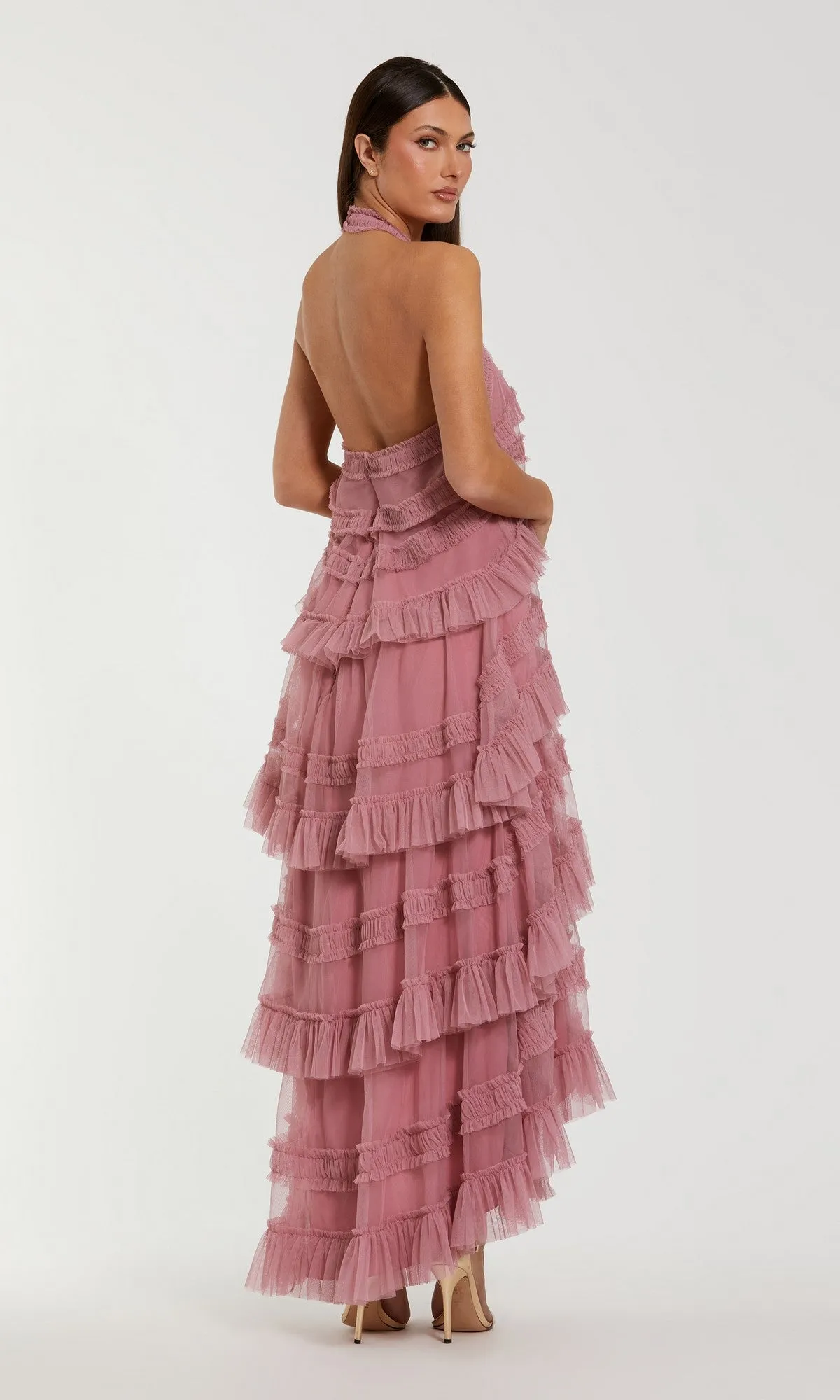 High-Low Halter Party Dress: Mac Duggal 8276 sold by PromGirl product image thumbnail 2