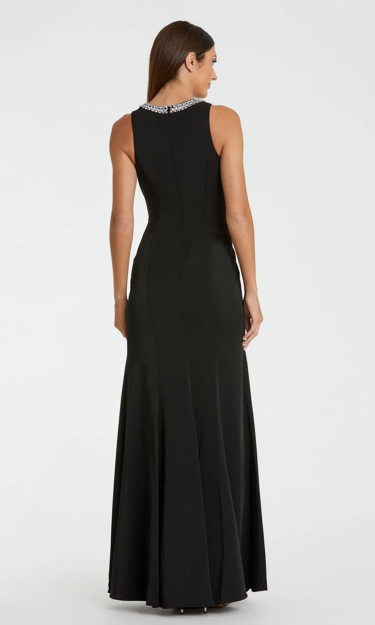 Beaded-Neck Long Prom Dress; Mac Duggal 49093 sold by PromGirl product image thumbnail 5