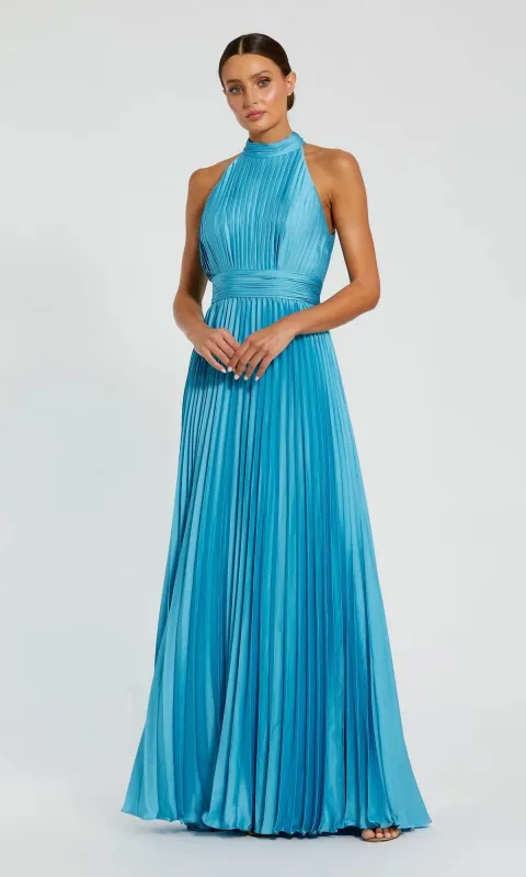 Long Pleated A-Line Formal Dress: Mac Duggal 26992 made by Mac Duggal