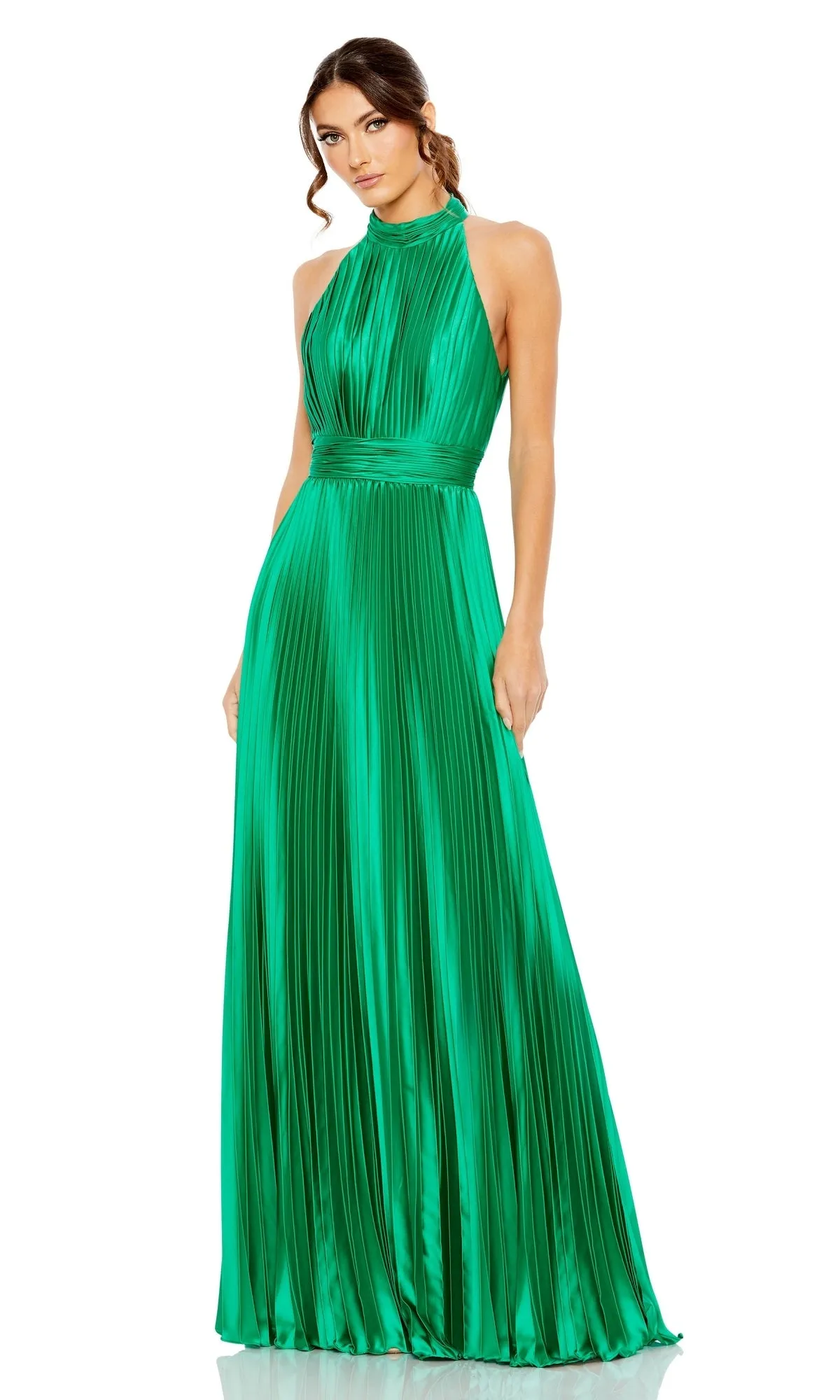 Long Pleated A-Line Formal Dress: Mac Duggal 26992 sold by PromGirl product image thumbnail 4