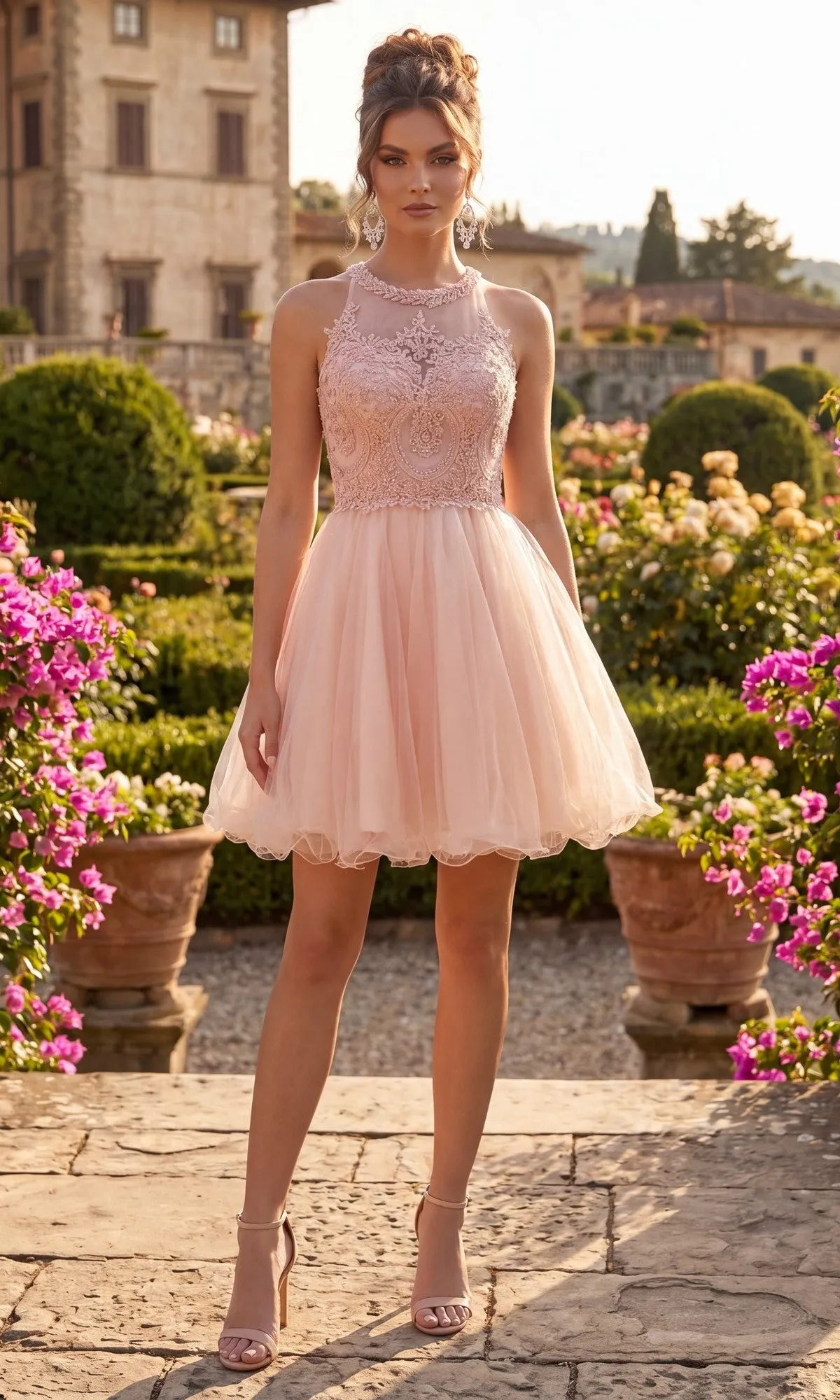 Short Fit-and-Flare Hoco Dress: Chicas DM4002 sold by PromGirl product image thumbnail 3