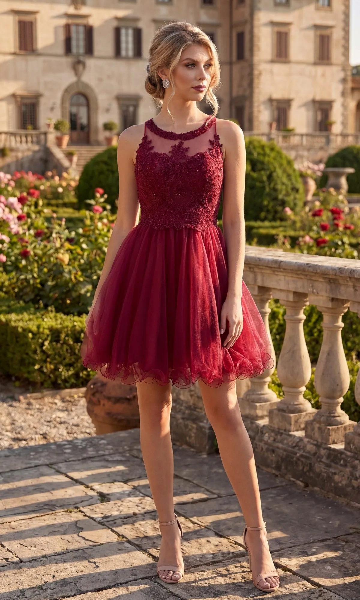 Short Fit-and-Flare Hoco Dress: Chicas DM4002 sold by PromGirl product image thumbnail 4