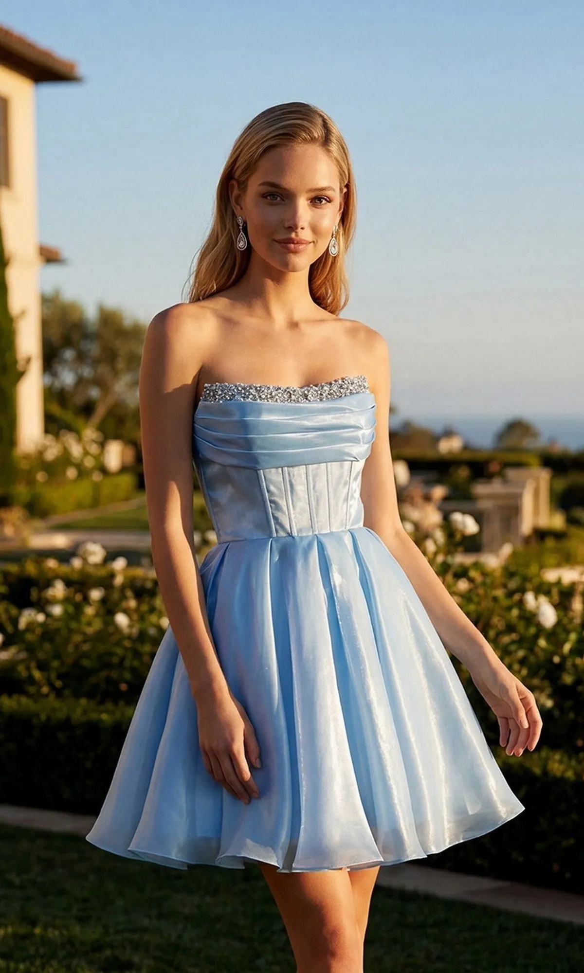 Strapless Mini A-Line Hoco Dress: Juliet JT7187S sold by PromGirl product image thumbnail 5