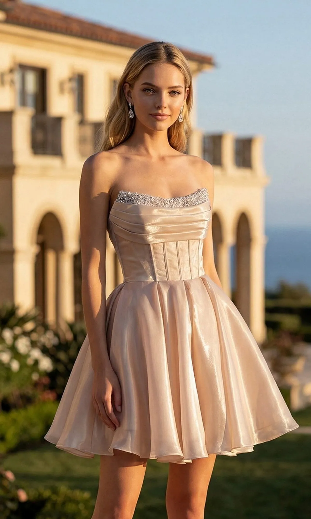 Strapless Mini A-Line Hoco Dress: Juliet JT7187S sold by PromGirl product image thumbnail 4