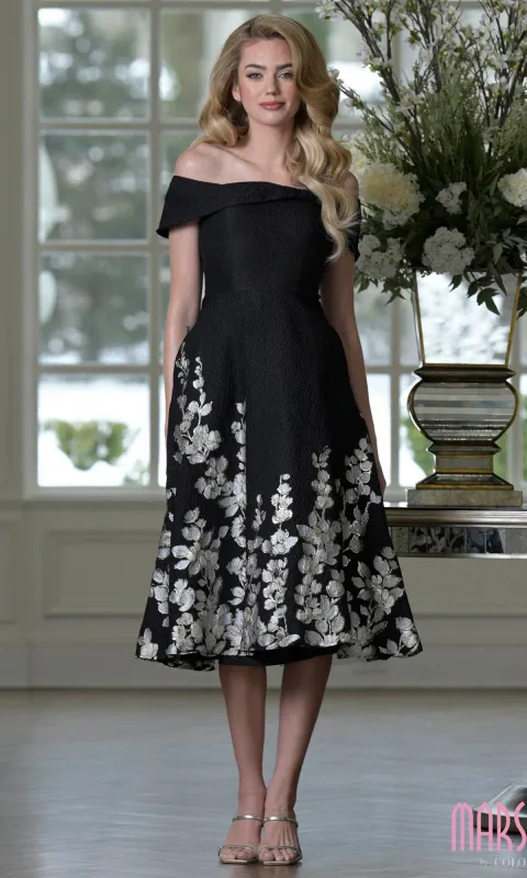 Knee Length Semi-Formal Dress: Marsoni MV1414 made by PromGirl
