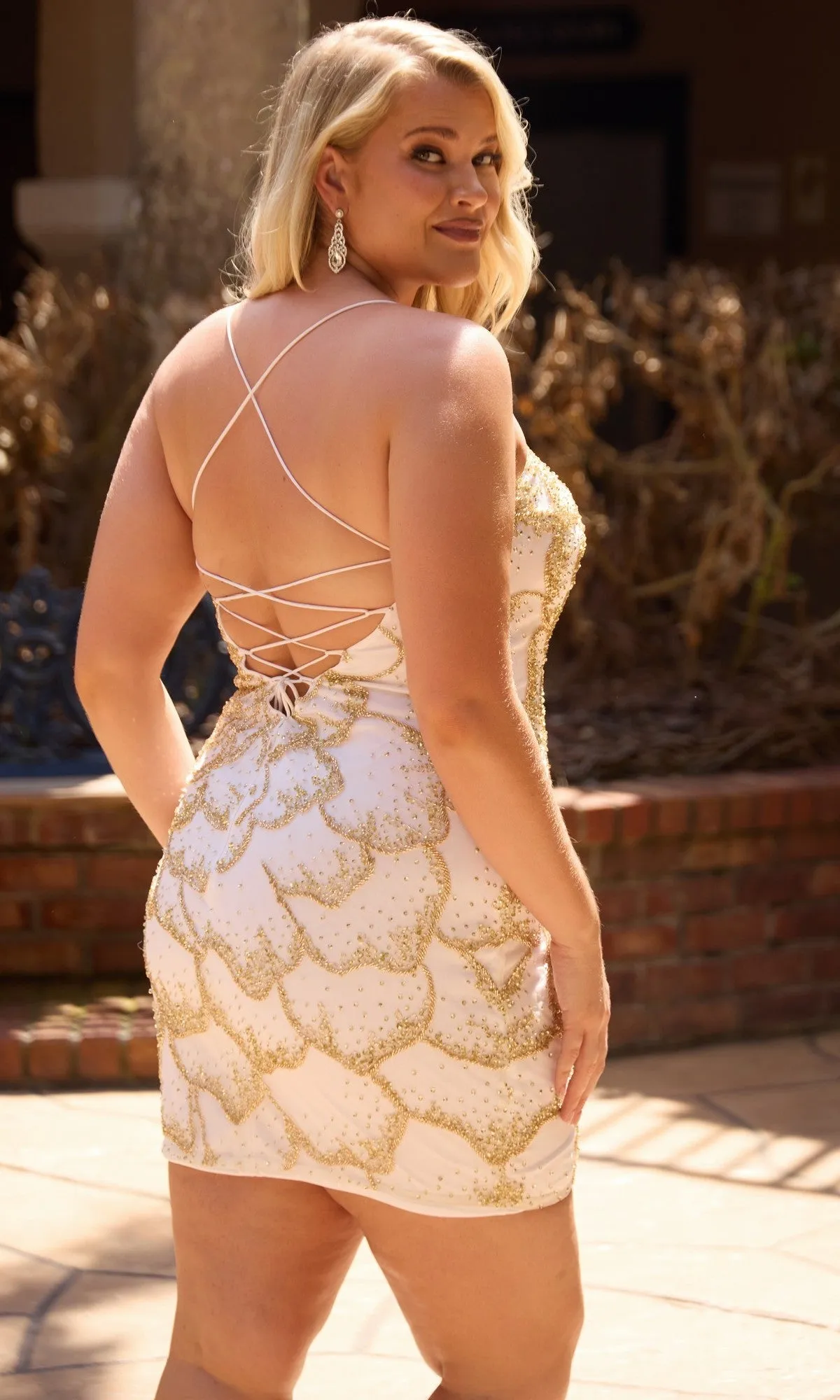Plus-Size Homecoming Dress: Primavera 14115 sold by PromGirl product image thumbnail 4