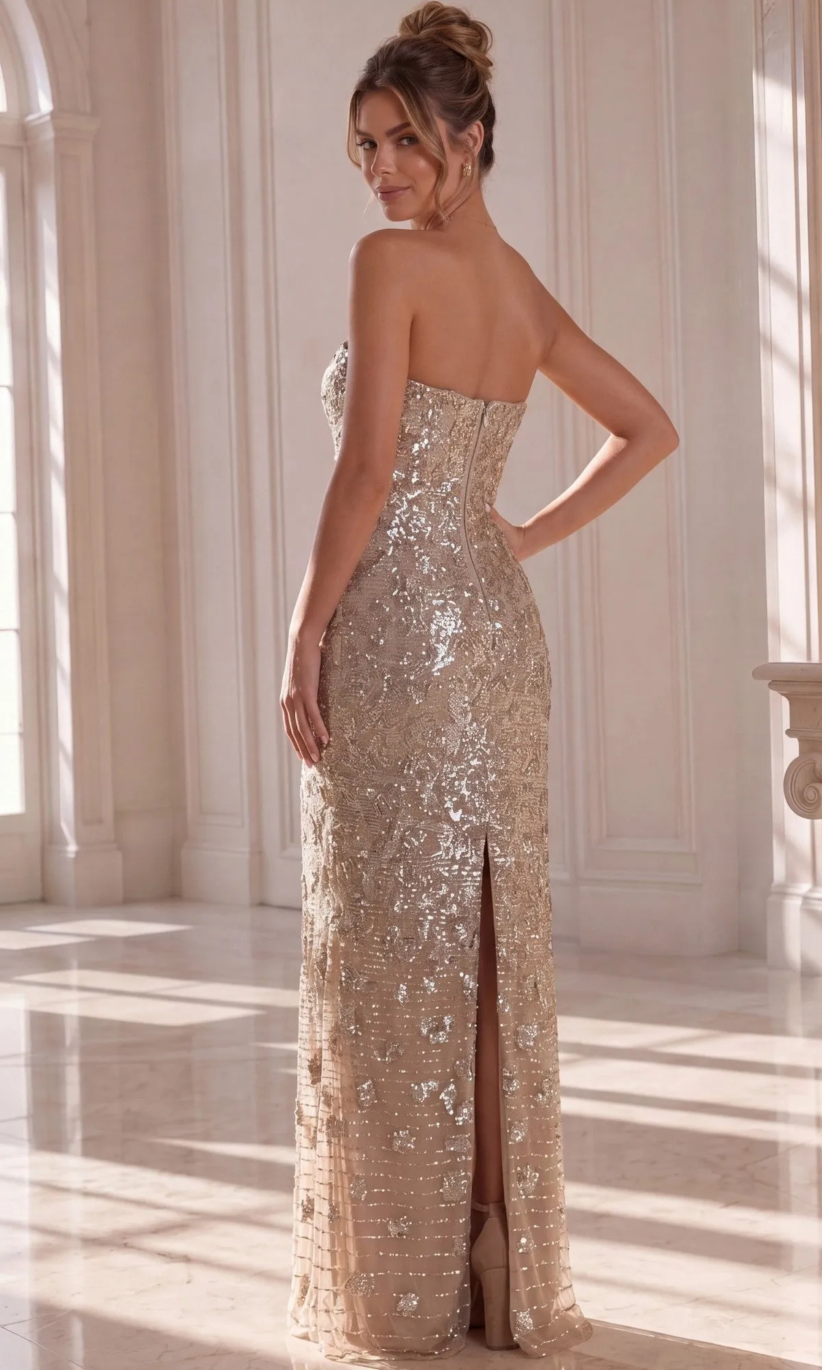Long Formal Dress: Jovani 40887 sold by PromGirl product image thumbnail 2