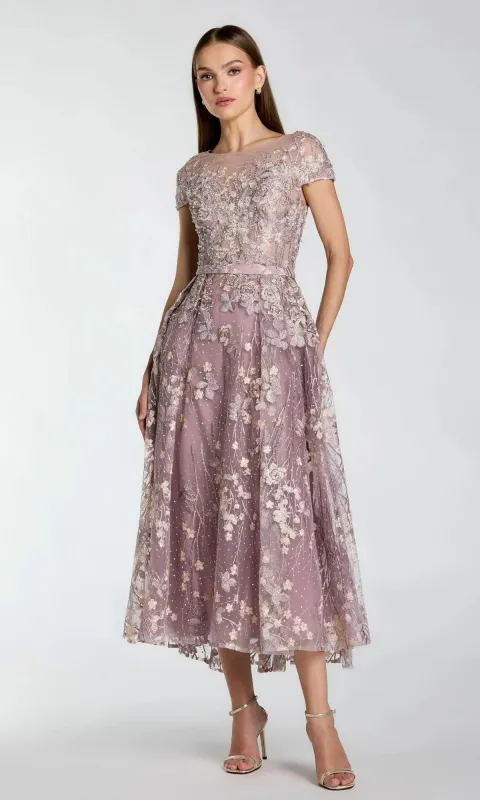 Tea-Length Party Dress: Mac Duggal 20502 made by Mac Duggal