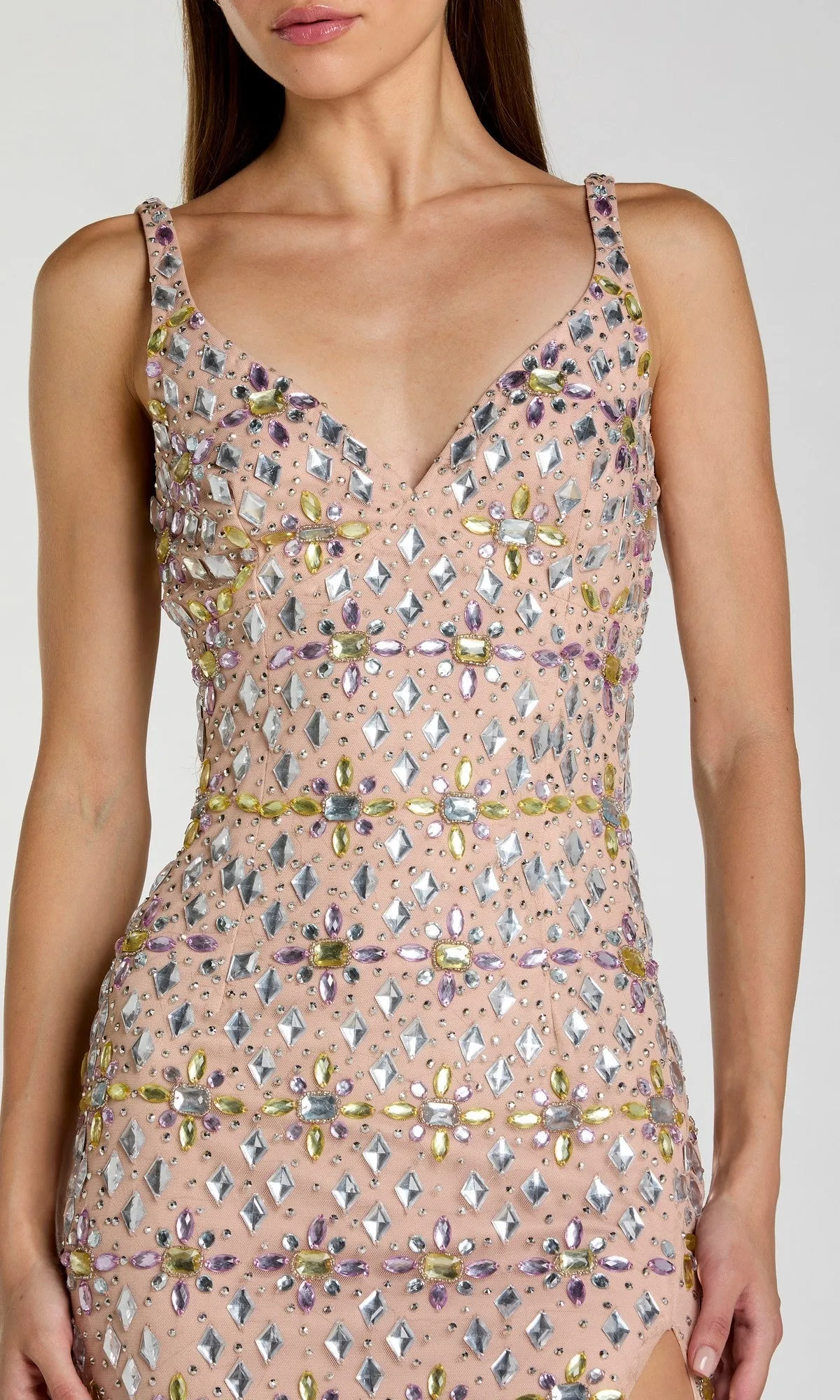 Long Pink Beaded Formal Dress: Mac Duggal 10155 sold by PromGirl product image thumbnail 3