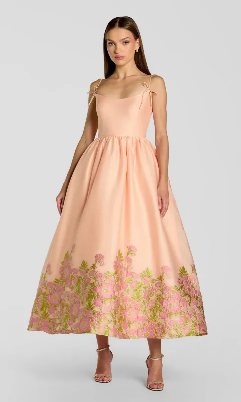 Tea-Length Pink Party Dress: Mac Duggal 13266 made by Mac Duggal