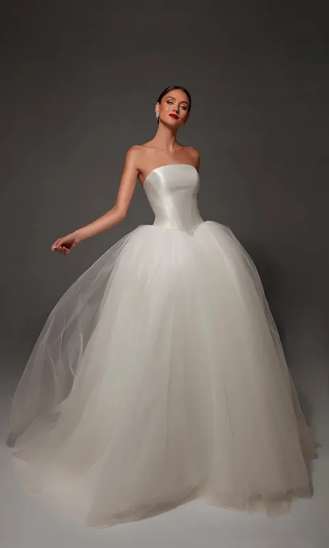 Long Wedding Dress: Alyce 7182 made by Alyce Paris