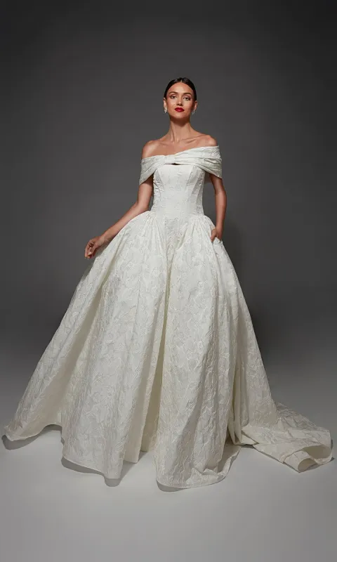 Long Wedding Dress: Alyce 7174 made by Alyce Paris