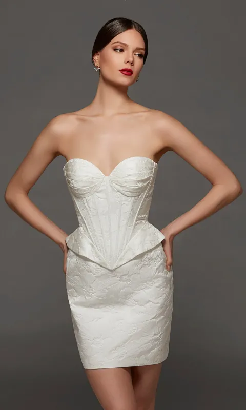 Short White Party Dress: Alyce 70093 made by Alyce Paris
