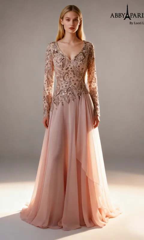 Long Formal Dress: Abby Paris 96095 made by PromGirl