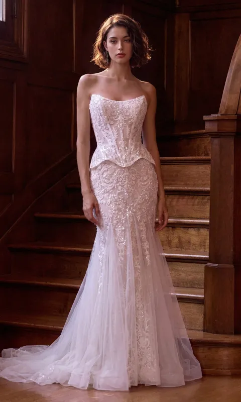 Long Wedding Dress: Andrea & Leo WL091 made by PromGirl