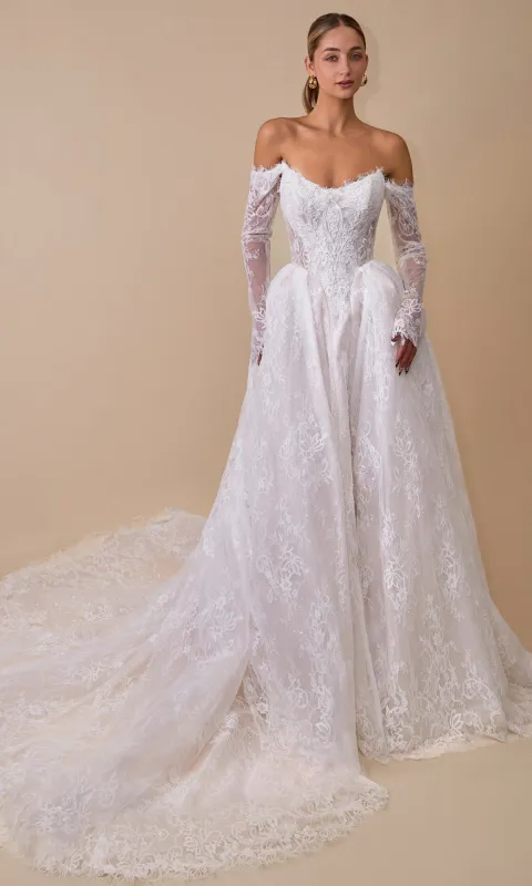 Long Wedding Dress: Andrea & Leo WL079 made by PromGirl