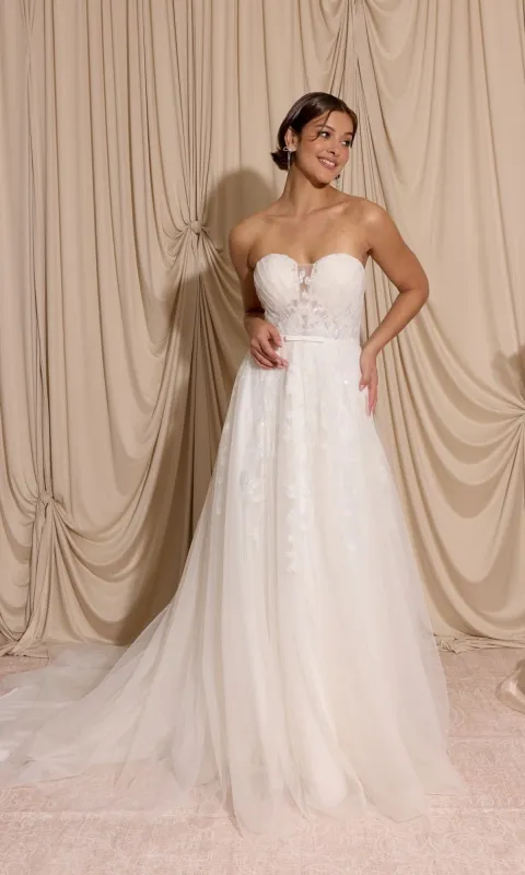 Long Wedding Dress: Eureka EK165 made by PromGirl