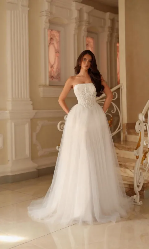 Long Wedding Dress: Tina Holly TE713 made by PromGirl