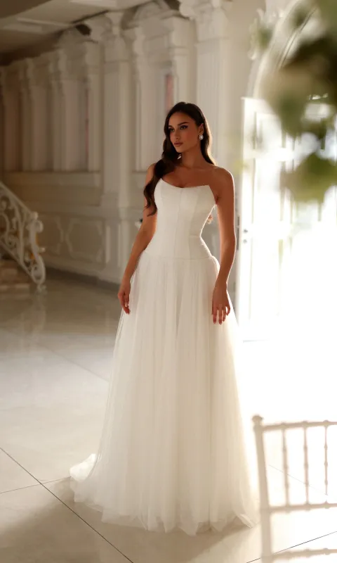 Long Wedding Dress: Tina Holly TE710 made by PromGirl