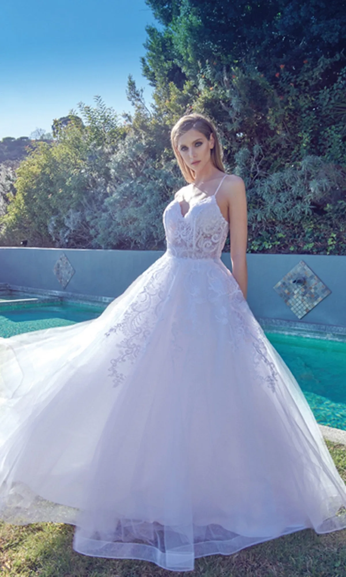 Embroidered Glitter-Tulle Long Prom Ball Gown 251 sold by PromGirl product image thumbnail 3